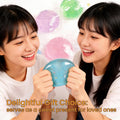 Four giant sparkling crystal dumpling squishies from Everything Baby, soft sensory fidget toys for kids' anxiety relief and decompression.