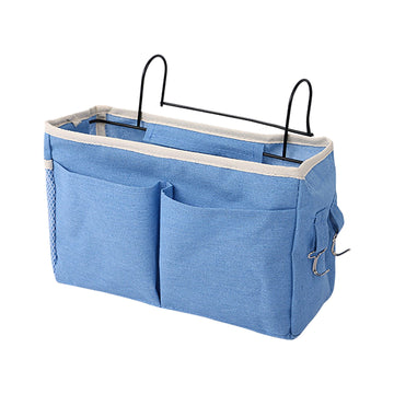 Jierger Bedside Caddy Hanging Bed Organizer Storage Bag Pocket for Bunk and Hospital Beds, College Dorm Rooms Baby Bed Rails, Camp 4 Pockets One Size D