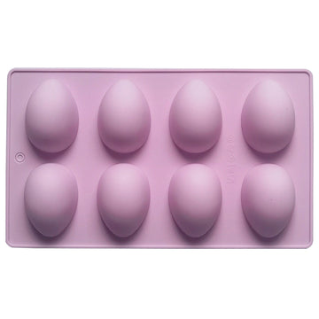 LGCASL Silicone Egg Shaped Molds, Egg Shaped Silicone Molds for Baking Easter Egg Shaped Silicone Baking Grade Non Stick Egg Shaped Easter Homemade Baking Tools Purple