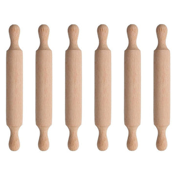 Mini Wooden Rolling Pins Set - Perfect for Kids Baking & Crafting Fun! 6pcs