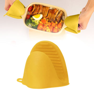 Oven Mitts Heat Resistant, Mini Oven Mitts, Mini Silicone Oven Gloves,Pinch Grips Mitts Potholder for Kitchen Cooking & Baking, 1 Pcs, 3.93x3.35 3.93" x 3.35" Orange
