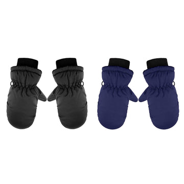 GXWEA 2T Gloves Kids Waterproof Gloves Kids Gloves Winter Gloves Thick Gloves Stretchy Warm Gloves Boys Girls 6-11 Year One Size color-10