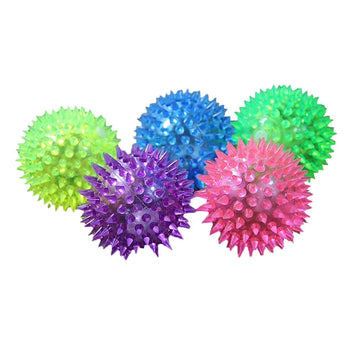 Light up LED Dog Ball Elastic Flashing Ball Glowing Interactive Dog Toy Ball Flash LED Dog Ball Toy Pet Color Ball Bounce-Activated for Dogs and Puppies (Random) Color random delivery