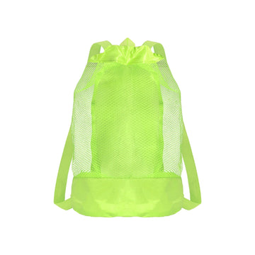 Swim Bag Mesh Drawstring Backpack Beach Backpack for Swimming, Gym, and Workout Gear Green