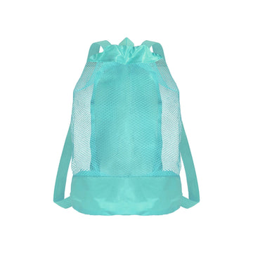 Swim Bag Mesh Drawstring Backpack Beach Backpack for Swimming, Gym, and Workout Gear Mint Green