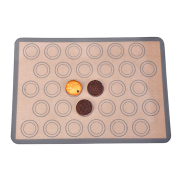 Baking Mats Cookies Sheet, Non-Stick Mats for Baking, Easy Clean & Reusable Oven Baking Sheet for Making Macaroons, Cookies 16.5×11.6 in Gray