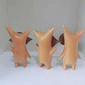 Three anime-style resin wood statues of cute characters for kids' or gaming room decor, perfect for pretend play and family fun.