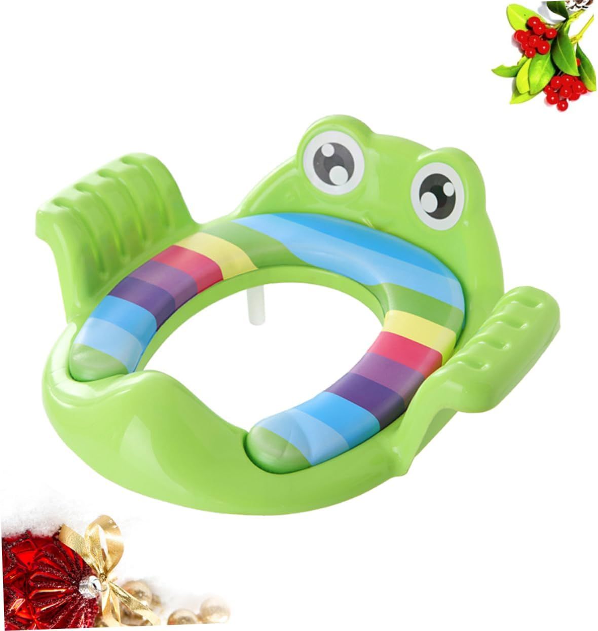 Green children's potty seat by Everything Baby, portable baby & kids toilet trainer with slip-on design for boys and girls.