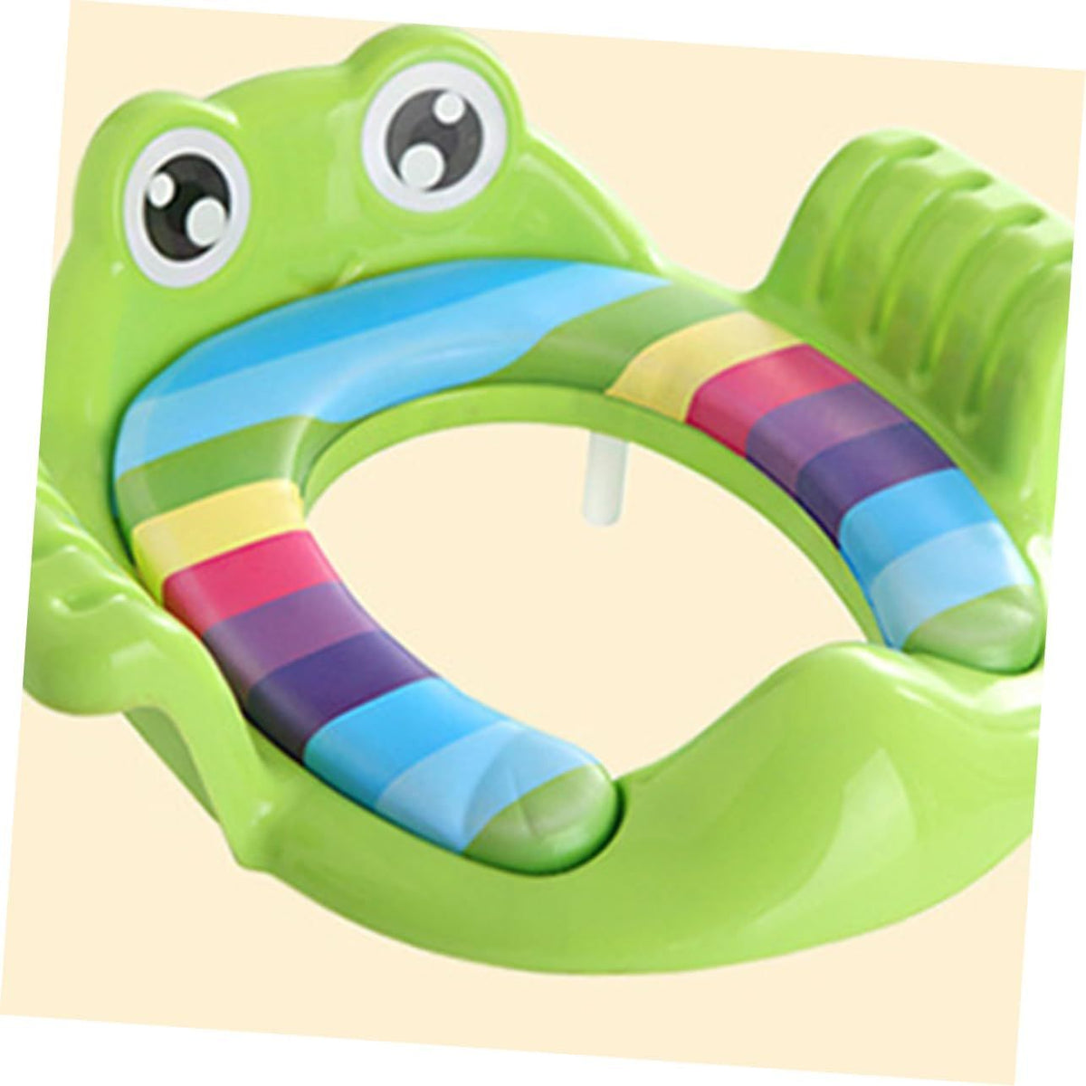 Green children's toilet seat by Everything Baby, portable potty trainer for boys and girls, ideal for travel and potty training.