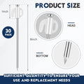 30 galvanized steel tent stakes with fluorescent glow-in-the-dark stoppers, 7.9 inches, heavy-duty outdoor tent pegs for camping.