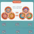Magic Bean Puzzle Toy by Everything Baby, a rotating 2-in-1 magic ball brain teaser for kids, teens, and adults in pretend play style.