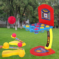 Mini tabletop basketball hoop toy by Everything Baby, featuring a small basketball and hoop for kids' outdoor fun and arcade play.