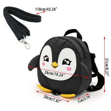 Baby Toddler Walking Safety Backpack Little Kid Boys Girls Anti-lost Travel Bag Harness Cute Cartoon Penguin Mini Backpacks