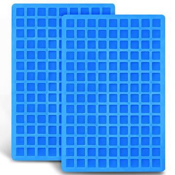 126-Cavity Square Silicone Candy Mold, 2 Pack Non-stick Mini Silicone Chocolate Mold for Homemade Caramels, Jelly, Gummy