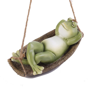 Frog Statues for Garden Outdoors Hanging Sleeping Frog Sculptures Swing Home Décor for your friends, parents