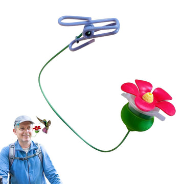 Hat Hummingbird Feeder, Hummy Wand Hat Clip Hummingbird Feeder, Unique Mini Hat Clip Hummingbird Feeder for Outdoors