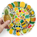 Set of 50 waterproof pineapple cartoon stickers for kids, ideal for decorating laptops, tablets, and phones, by Everything Baby.