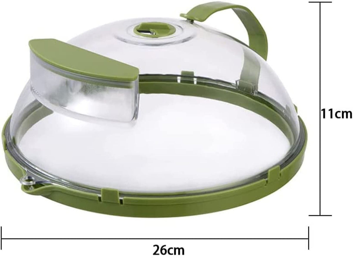 Everything Baby microwave splatter cover with water guidance, large food cover and splash-proof lid for kitchen protection.