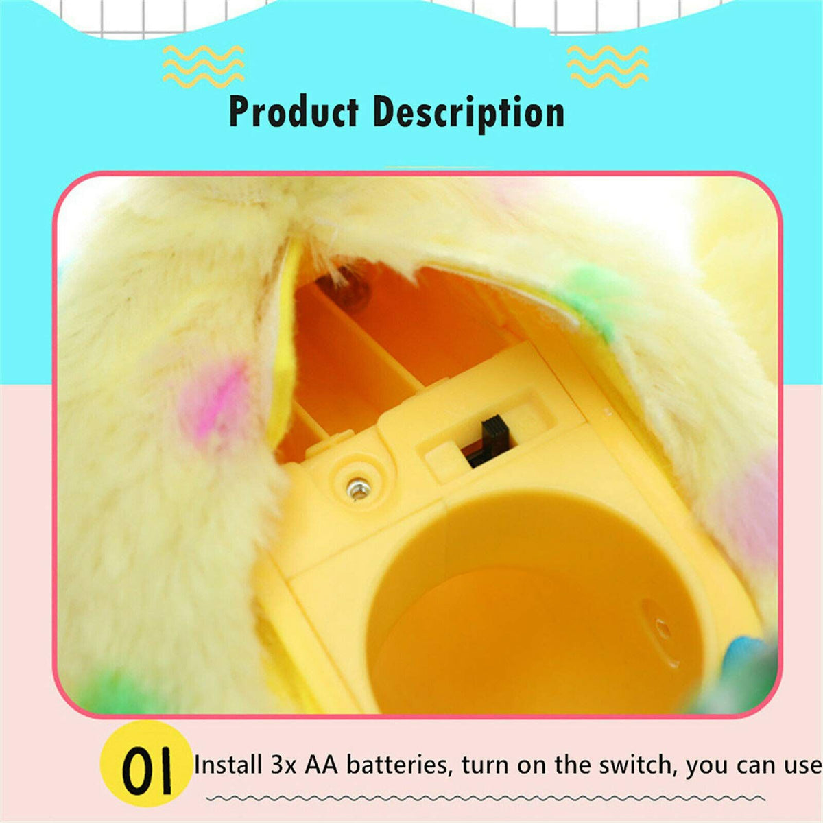 Stuffed Easter egg-laying chicken toy by Everything Baby, interactive plush with eggs, dancing and singing features for kids.