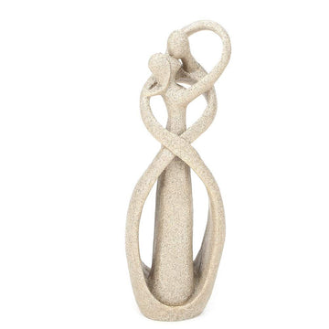 Handmade sandstone kiss lovers couple statue, abstract sculpture art for outdoor decoration, suitable for baby and kids play areas