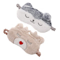 Two plush sleep facial masks and scratch gloves for babies and kids, featuring cute dog and deer designs by Everything Baby.