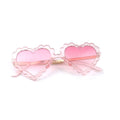 Cute girl heart-shaped sunglasses for toddlers, UV protection fashion sunglasses for outdoor, parties, and beach activities.
