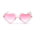 Cute girl heart-shaped sunglasses by Everything Baby, UV protection for toddlers, perfect for beach and outdoor parties.