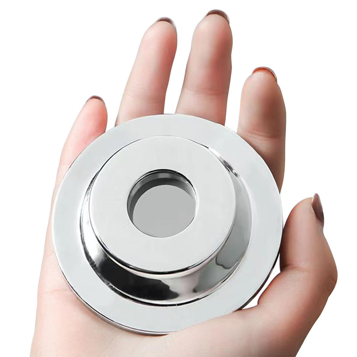 Silver rare earth super round magnet from Everything Baby, ideal for DIY crafts, education, and office use, shown in close-up image.