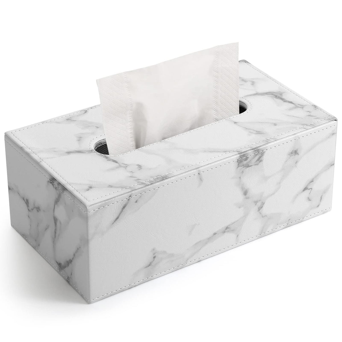 Rectangular PU leather tissue box cover by Everything Baby, designed for facial tissue, napkins, and home or car use.