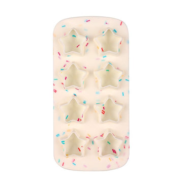 Star-shaped silicone ice cube molds by Everything Baby, reusable ice maker for whiskey drinks and cocktails.