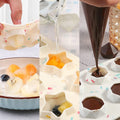 Star-shaped silicone ice cube molds by Everything Baby, reusable ice maker for whiskey drinks and cocktails.