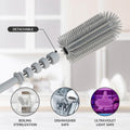 Baby bottle and straw cleaner brush set with long double-ended soft silicone brushes for easy cleaning of baby bottles.