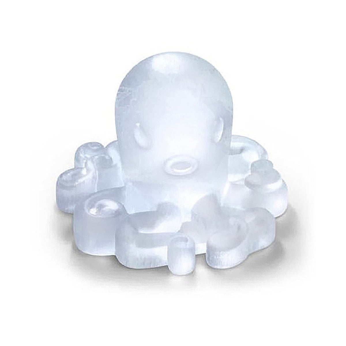 Blue silicone octopus pattern ice cube tray for frozen cubes, perfect for DIY creative ice molds and pretend play in kids' toys.