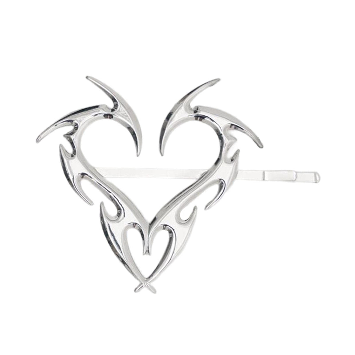 Heart-shaped hair clip barrette by Everything Baby, nonslip ponytail holder and side clamp for girls’ hair accessories.
