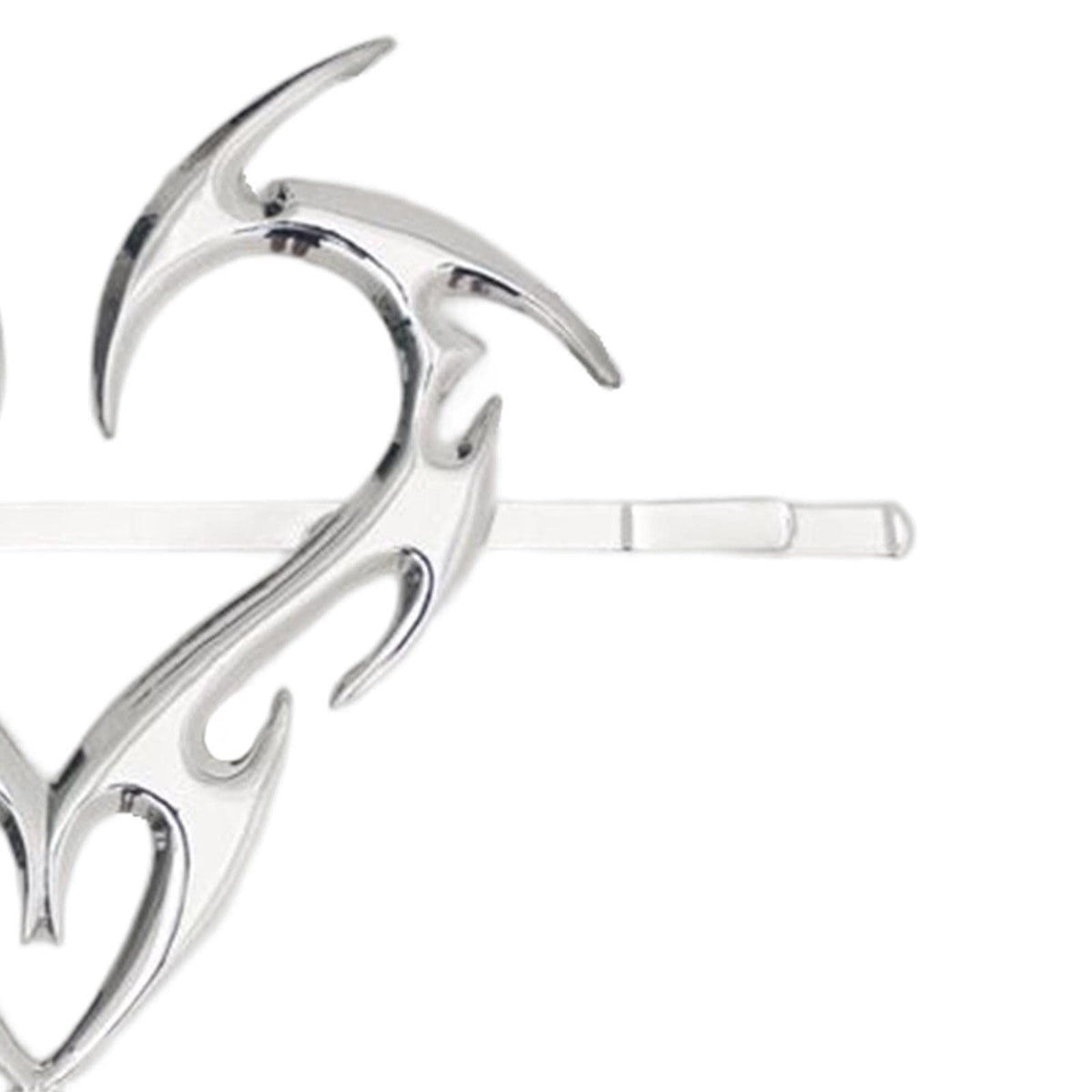 Heart-shaped hair clip barrette by Everything Baby, nonslip ponytail holder with side clamp for girls' hair accessories.
