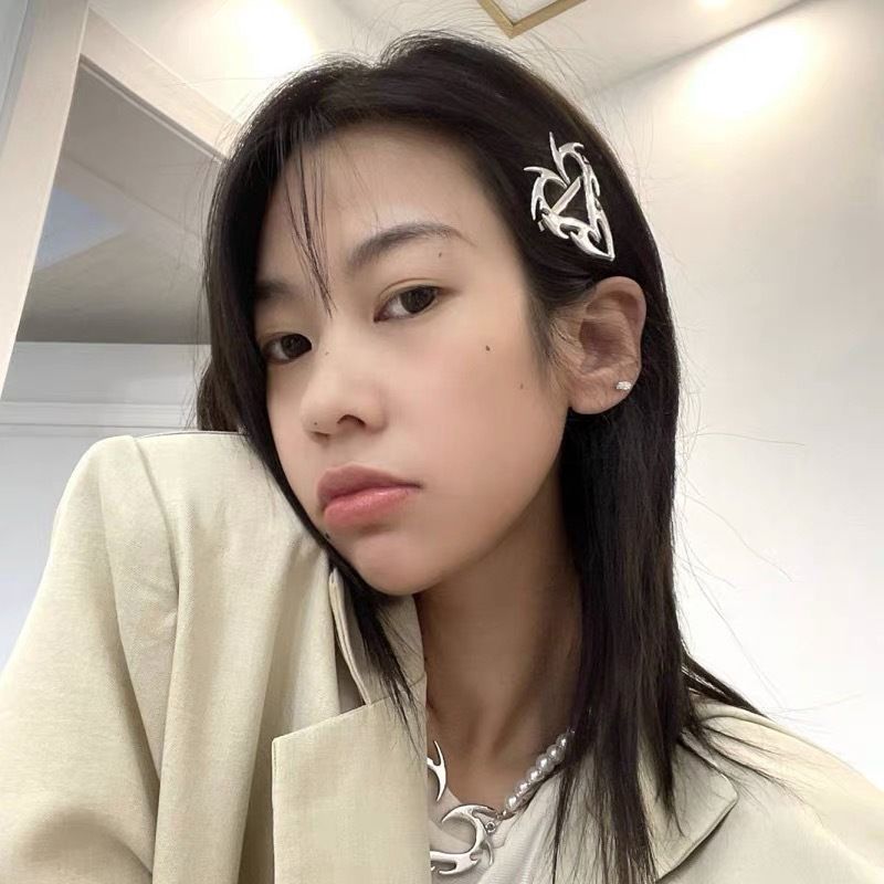 Heart-shaped hair clip barrette by Everything Baby with nonslip grip, perfect for ponytails and side hairstyles for girls.