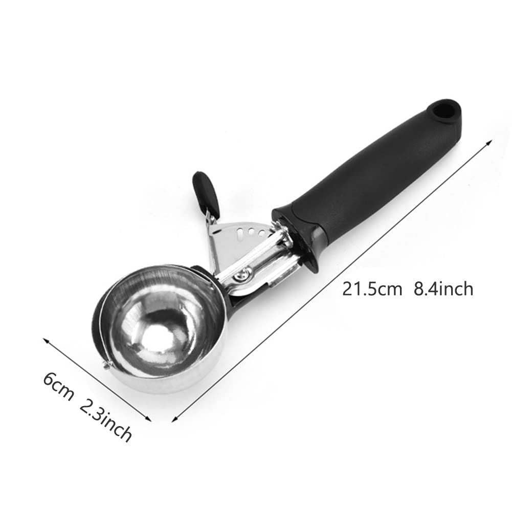 Everything Baby ice cream scoop with trigger, ergonomic soft grip handle, ideal for quick, easy serving of frozen desserts