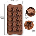 Star-shaped silicone moulds for chocolates, cakes, ice cream, and more by Everything Baby, ideal for baking, candies, and crafts.