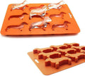 Brown Dachshund-shaped silicone ice cube mold and tray, flexible and easy to remove, designed for baby and kids feeding accessories