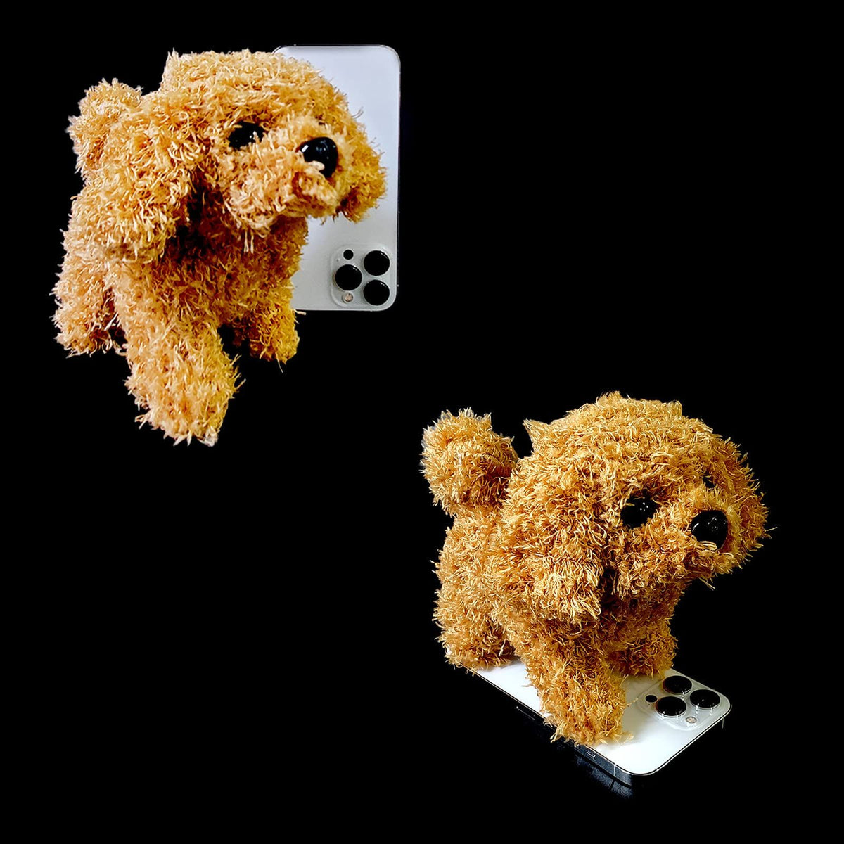 Realistic battery-operated teddy puppy toy that walks and barks, designed for kids, featuring lifelike electronic pet behaviors.