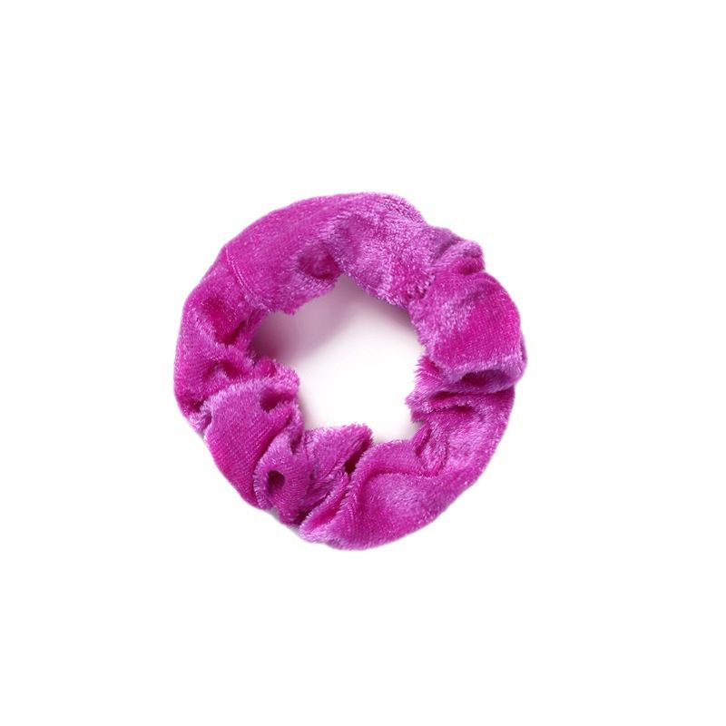 Velvet hair scrunchies from Everything Baby, 46-pack of soft, no-damage hair ties for women, girls, and kids in assorted colors.