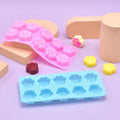 Two food-grade silicone cat paw molds for baking and treats, non-stick design, perfect for creative baby and kids feeding projects.