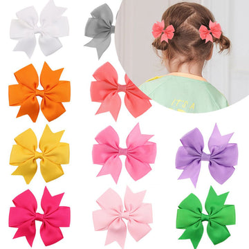 20-pack baby hair clips including lined hair bows and alligator clips for girls and toddlers, perfect for gentle hair styling.
