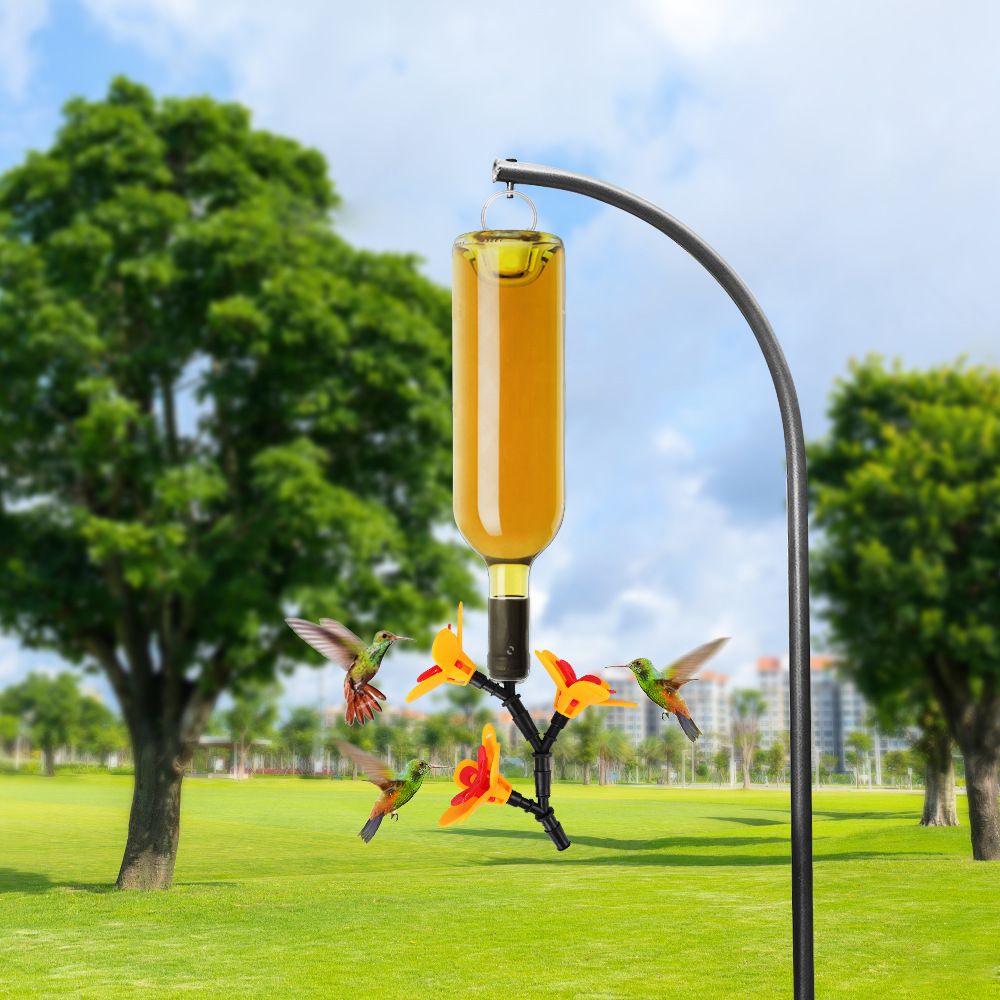 Hummingbird feeder kit from Everything Baby, hanging outdoor feeder made from recycled bottles for attracting hummingbirds.