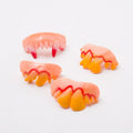Set of 10 plastic vampire fangs for kids Halloween costume, fake teeth with realistic appearance for spooky themed parties