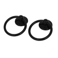 Black metal lifting ring drawer handle with single hole, suitable for cabinets and doors, part of Everything Baby building toys collection.