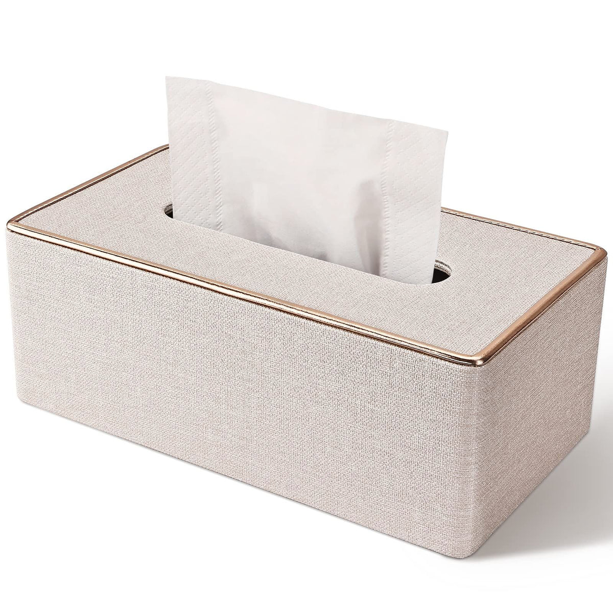 PU leather tissue box cover by Everything Baby, rectangular holder for Kleenex and napkins, fits standard tissue boxes.
