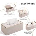 PU leather tissue box cover for Kleenex and napkins, rectangular design, stylish tissue holder for baby and kids' health grooming kits