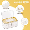 Gold baby wipes dispenser by Everything Baby, large capacity holder for keeping wipes fresh and easy to open.