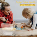 Gold baby wipes dispenser by Everything Baby, large capacity wipe holder with easy-open lid for fresh, convenient baby grooming.